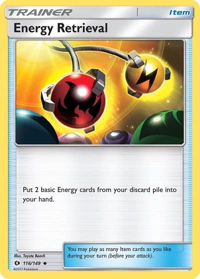 Energy Retrieval SM Base Set Pokemon card