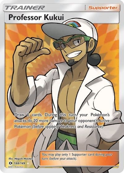 Professor Kukui (Full Art) SM Base Set Pokemon card