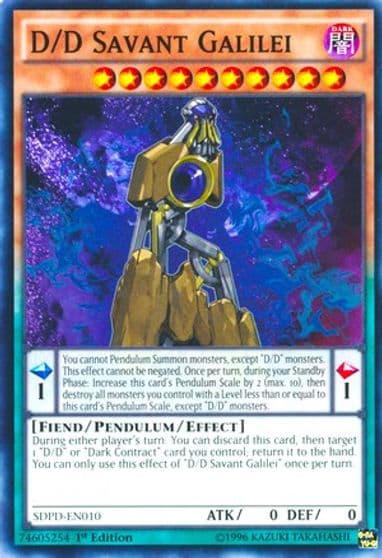 D D Savant Galilei Structure Deck: Pendulum Domination Yu-Gi-Oh! card