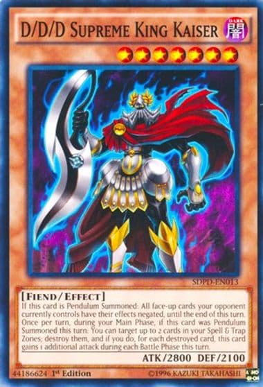D D D Supreme King Kaiser Structure Deck: Pendulum Domination Yu-Gi-Oh! card