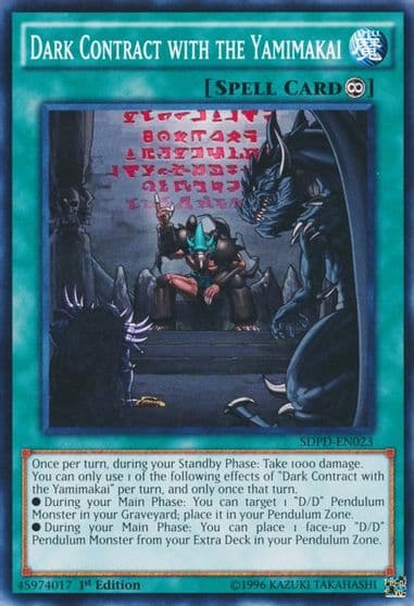 Dark Contract with the Yamimakai Structure Deck: Pendulum Domination Yu-Gi-Oh! card