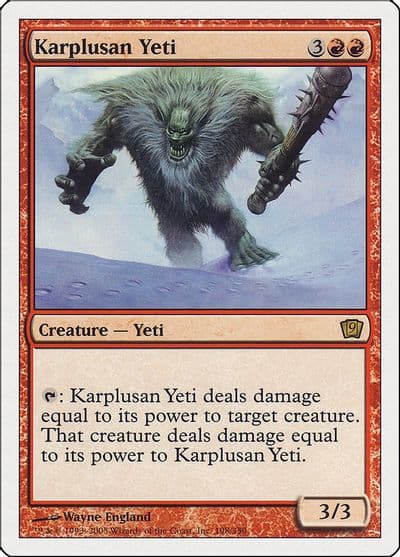 Karplusan Yeti 9th Edition Magic card