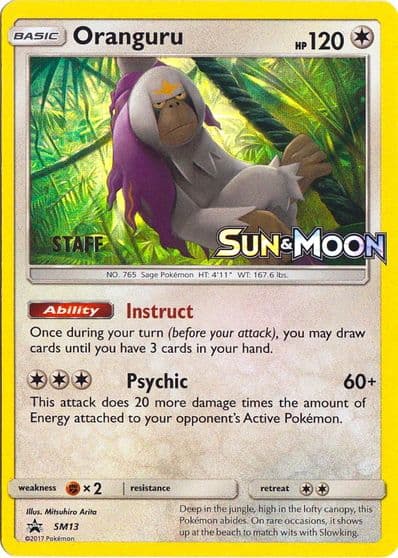 Oranguru - SM13 (Prerelease) [Staff] SM Promos Pokemon card