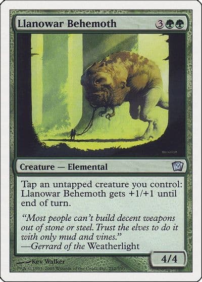 Llanowar Behemoth 9th Edition Magic card