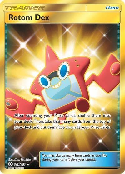 Rotom Dex (Secret) SM Base Set Pokemon card
