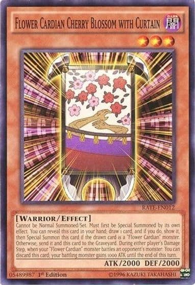 Flower Cardian Cherry Blossom with Curtain Raging Tempest Yu-Gi-Oh! card