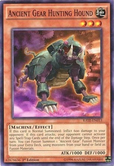 Ancient Gear Hunting Hound Raging Tempest Yu-Gi-Oh! card