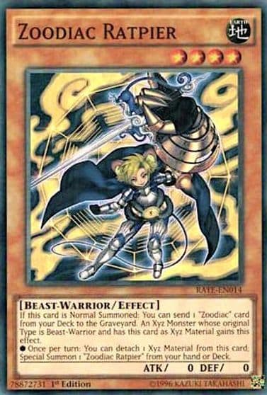 Zoodiac Ratpier Raging Tempest Yu-Gi-Oh! card