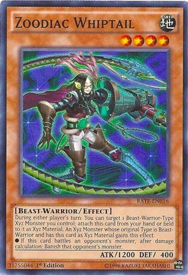 Zoodiac Whiptail Raging Tempest Yu-Gi-Oh! card