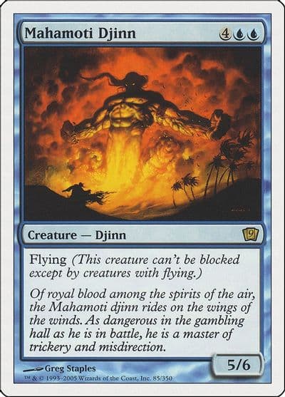 Mahamoti Djinn 9th Edition Magic card