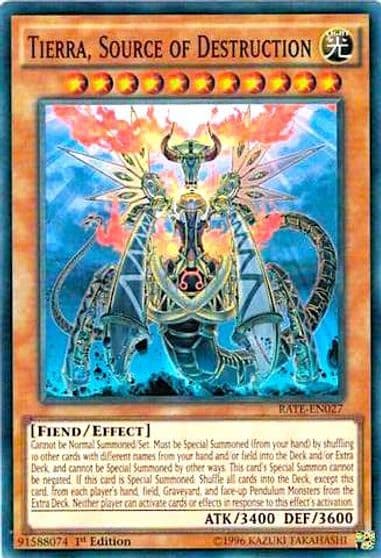 Tierra Source of Destruction Raging Tempest Yu-Gi-Oh! card