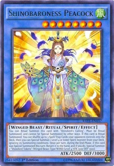Shinobaroness Peacock Raging Tempest Yu-Gi-Oh! card