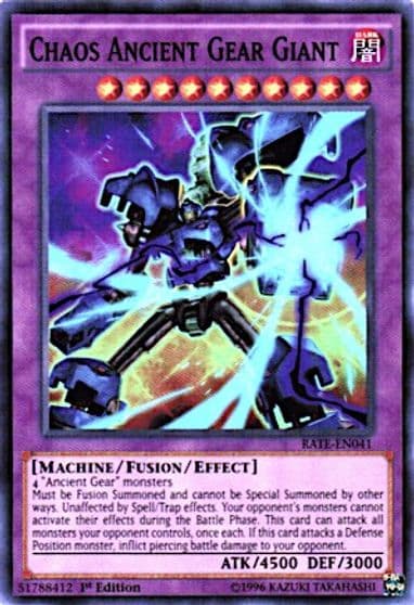Chaos Ancient Gear Giant Raging Tempest Yu-Gi-Oh! card