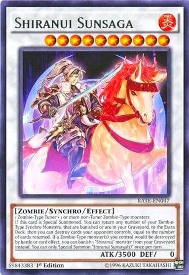 Shiranui Sunsaga Raging Tempest Yu-Gi-Oh! card