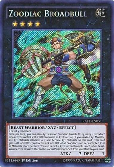 Zoodiac Broadbull Raging Tempest Yu-Gi-Oh! card