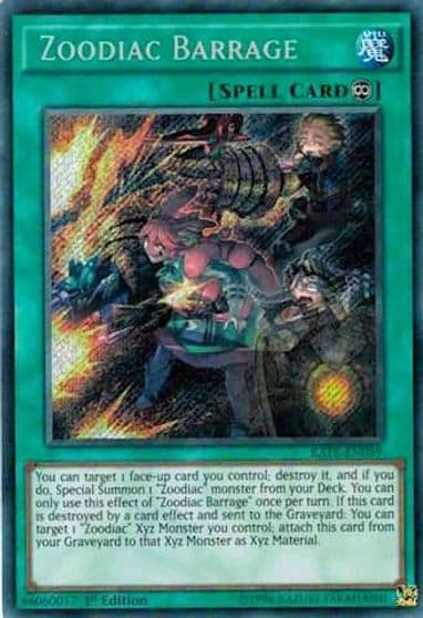 Zoodiac Barrage Raging Tempest Yu-Gi-Oh! card