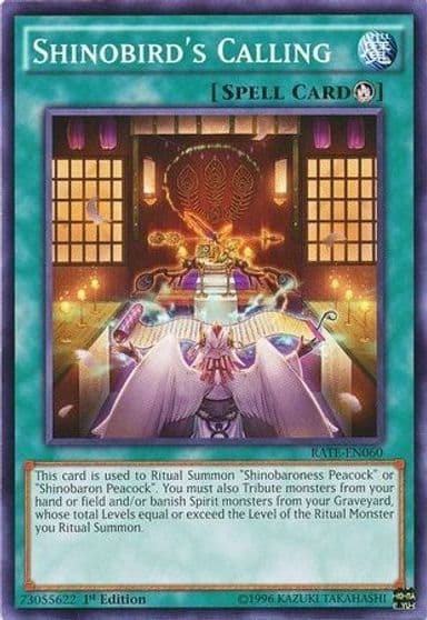 Shinobirds Calling Raging Tempest Yu-Gi-Oh! card
