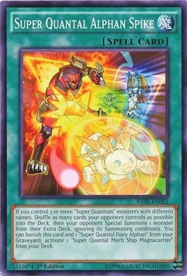 Super Quantal Alphan Spike Raging Tempest Yu-Gi-Oh! card