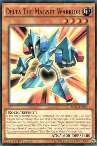 Delta The Magnet Warrior Raging Tempest Yu-Gi-Oh! card