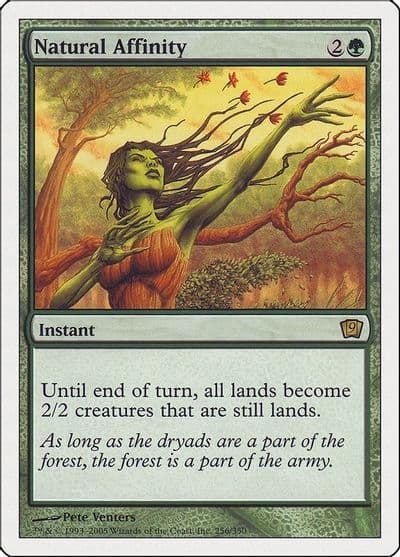 Natural Affinity 9th Edition Magic card