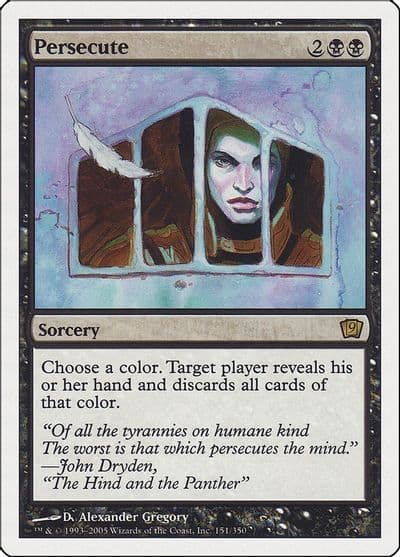 Persecute 9th Edition Magic card