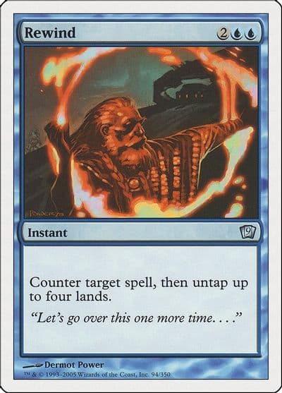 Rewind 9th Edition Magic card