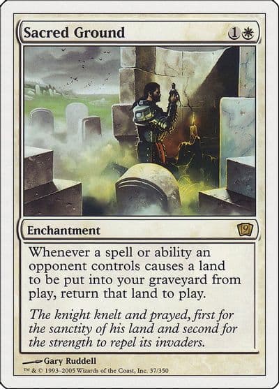 Sacred Ground 9th Edition Magic card