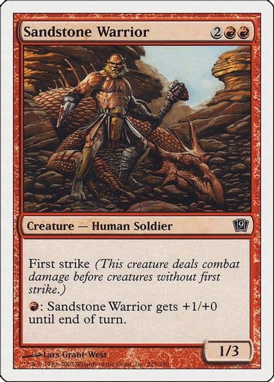 Sandstone Warrior 9th Edition Magic card