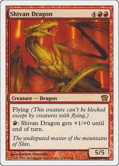 Shivan Dragon 9th Edition Magic card