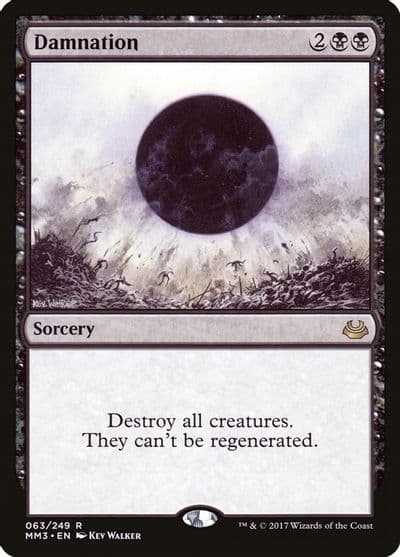 Damnation Modern Masters 2017 Magic card