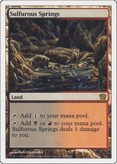 Sulfurous Springs 9th Edition Magic card