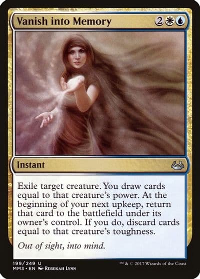 Vanish into Memory Modern Masters 2017 Magic card