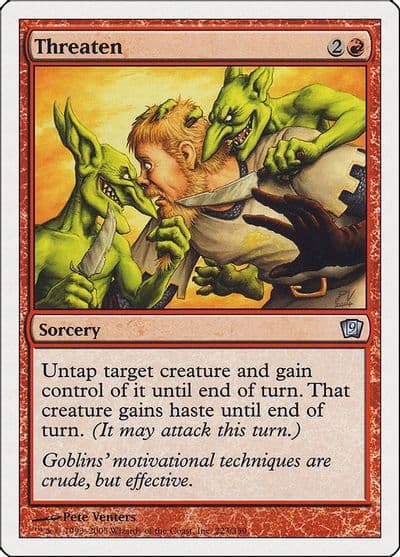 Threaten 9th Edition Magic card