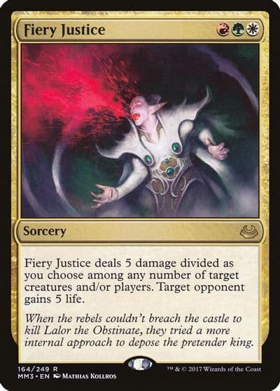 Fiery Justice Modern Masters 2017 Magic card