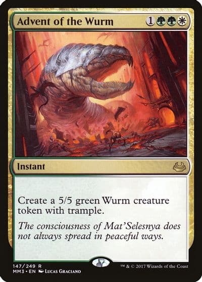 Advent of the Wurm Modern Masters 2017 Magic card