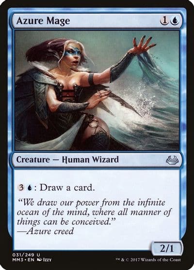 Azure Mage Modern Masters 2017 Magic card