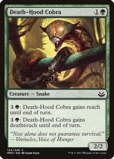 Death Hood Cobra Modern Masters 2017 Magic card