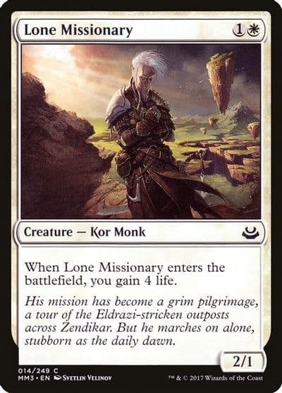 Lone Missionary Modern Masters 2017 Magic card