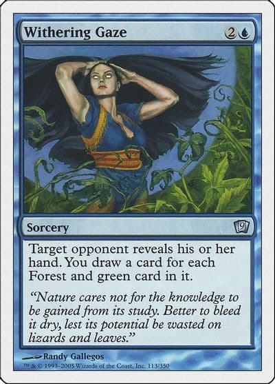 Withering Gaze 9th Edition Magic card