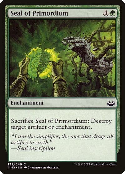 Seal of Primordium Modern Masters 2017 Magic card