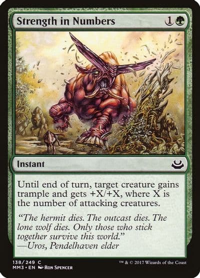 Strength in Numbers Modern Masters 2017 Magic card