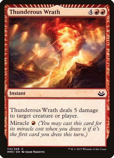 Thunderous Wrath Modern Masters 2017 Magic card