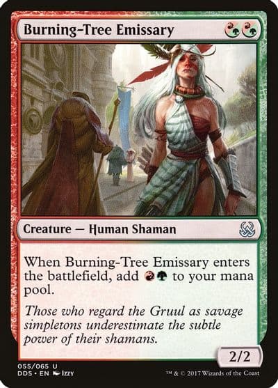 Burning Tree Emissary Duel Decks: Mind vs. Might Magic card
