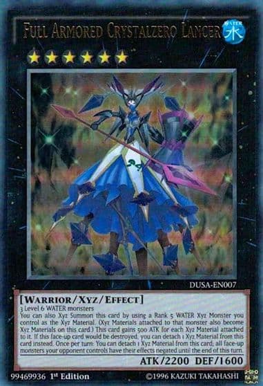 Full Armored Crystalzero Lancer Duelist Saga Yu-Gi-Oh! card