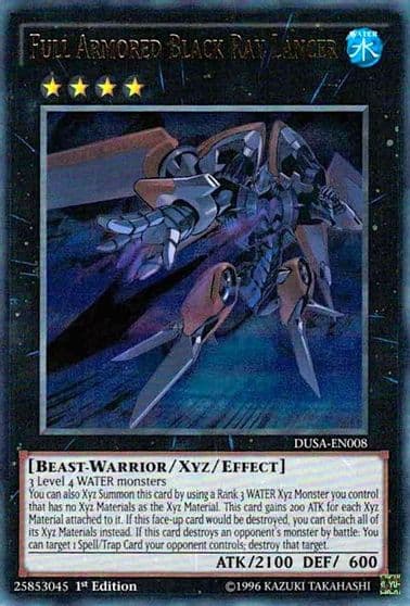 Full Armored Black Ray Lancer Duelist Saga Yu-Gi-Oh! card