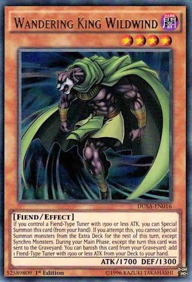 Wandering King Wildwind Duelist Saga Yu-Gi-Oh! card
