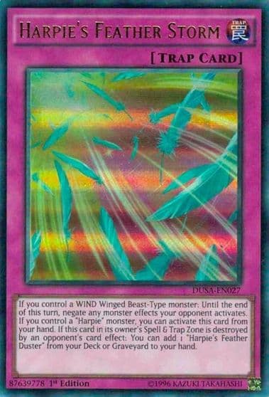 Harpies Feather Storm Duelist Saga Yu-Gi-Oh! card