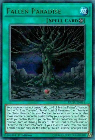 Fallen Paradise Duelist Saga Yu-Gi-Oh! card