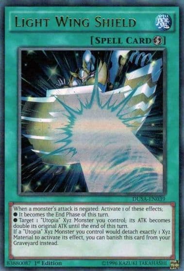 Light Wing Shield Duelist Saga Yu-Gi-Oh! card