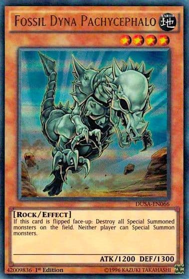 Fossil Dyna Pachycephalo Duelist Saga Yu-Gi-Oh! card